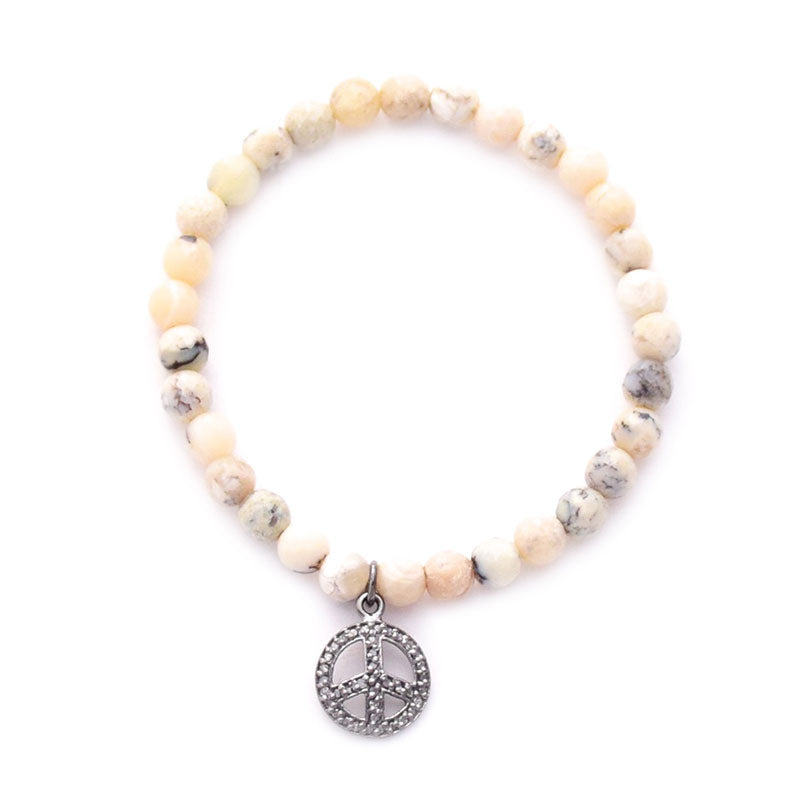 african opal diamond charm bracelets