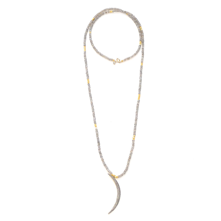 labradorite & diamond moon