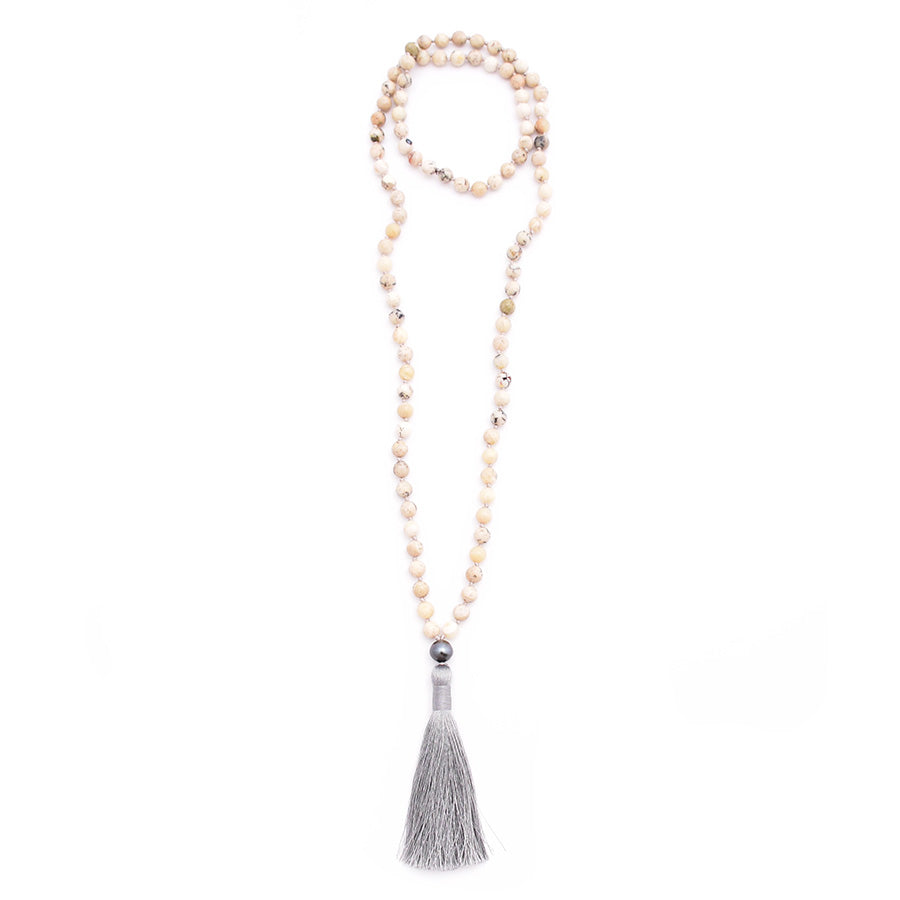 African Opal, Tahitian Pearl & Silky Tassel