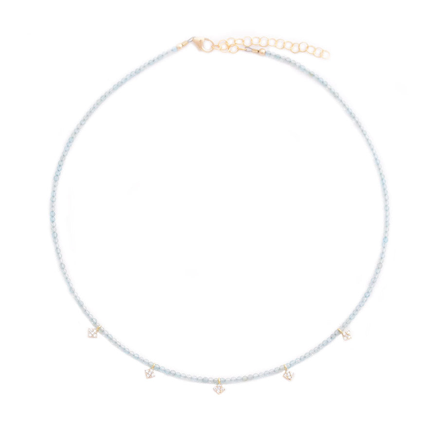 apatite & pave diamond shape drops