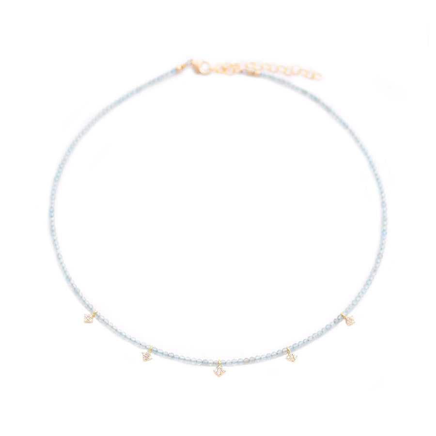 apatite & pave diamond shape drops