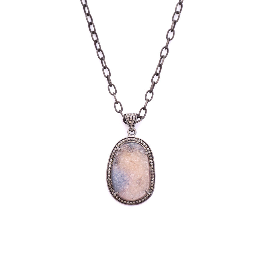 Diamond Druzy pendant