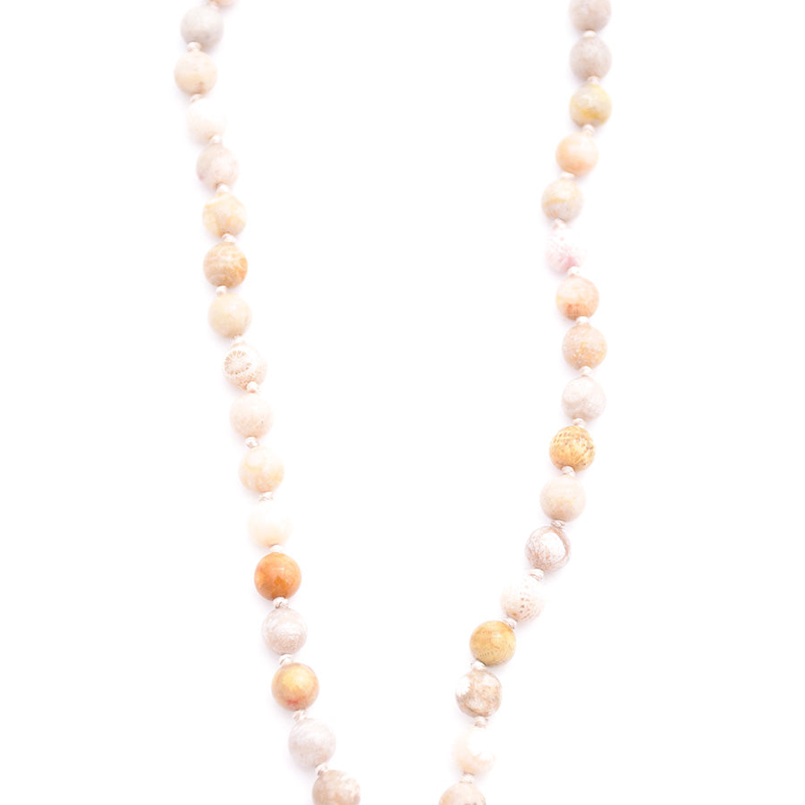 Fossil Coral, Pyrite & Silky Tassel