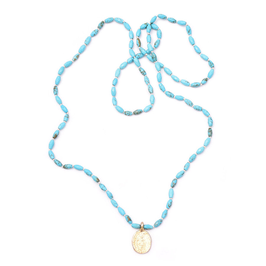 turquoise & vermeil buddha charm