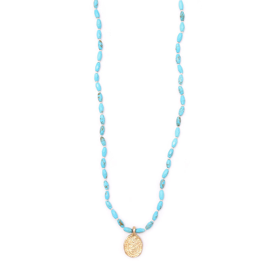 turquoise & vermeil buddha charm