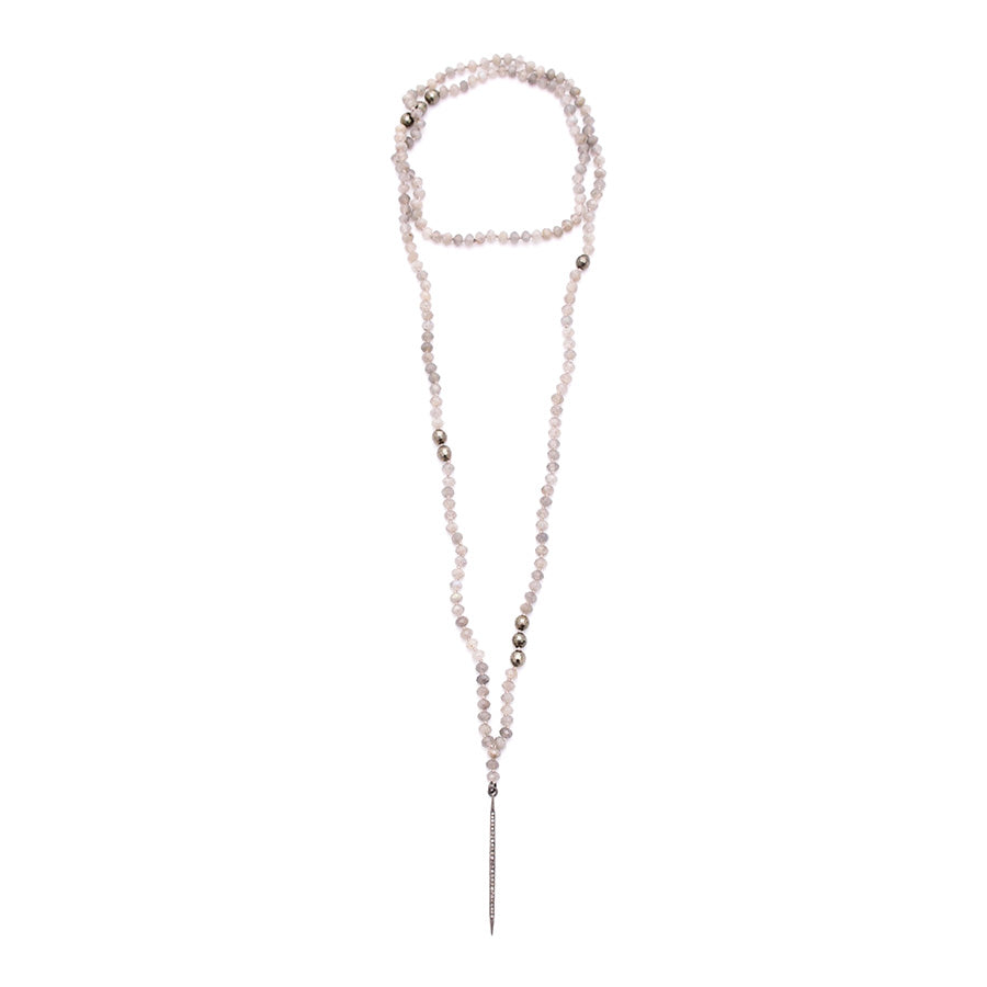 Labradorite, Pyrite & Diamond Spike