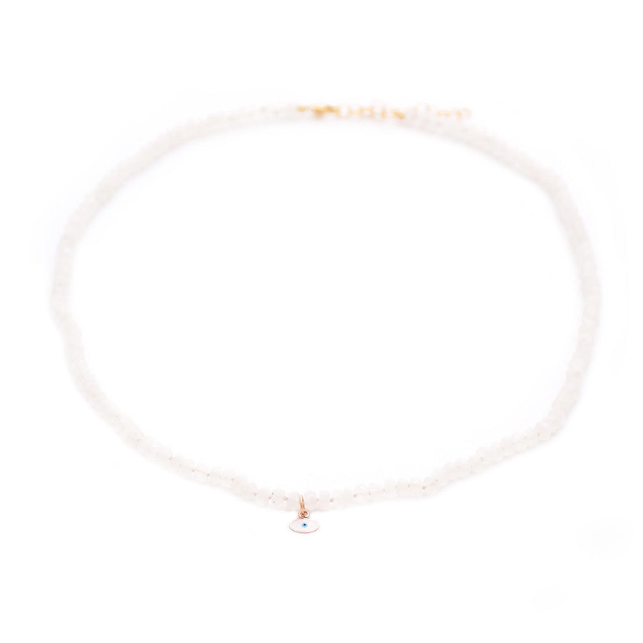 Moonstone & 14K mini eye