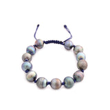 knotted nylon tahitian pearl bracelet
