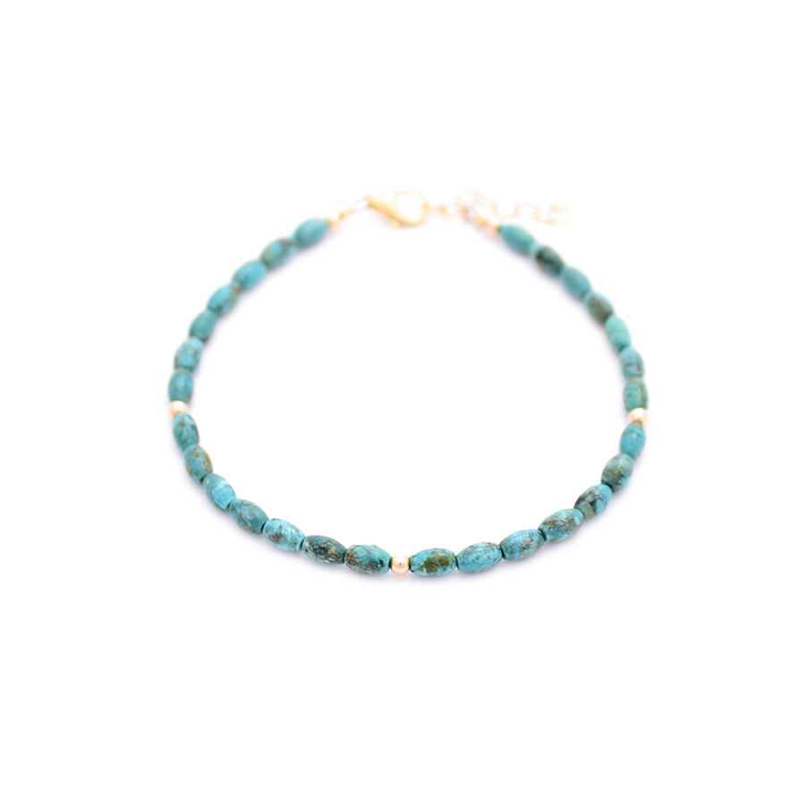 Turquoise Tube Beads Layering Bracelet