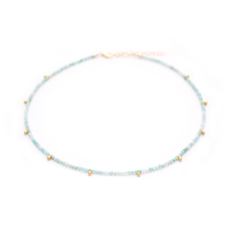 amazonite & gold drops