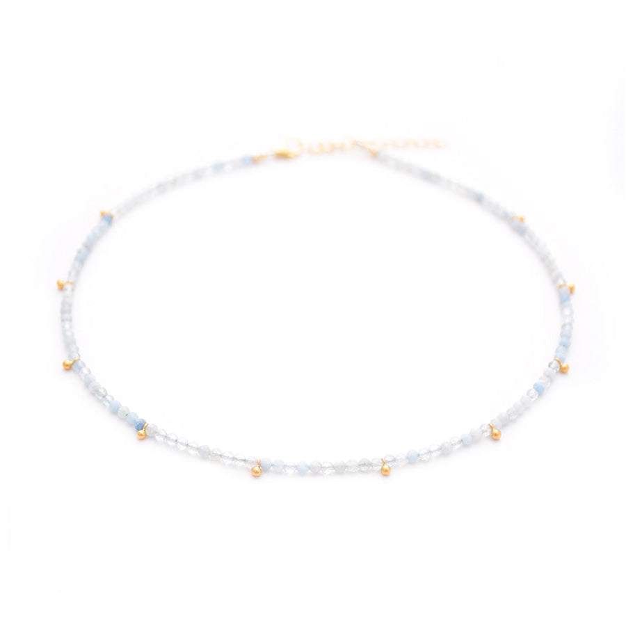 aquamarine & gold drops