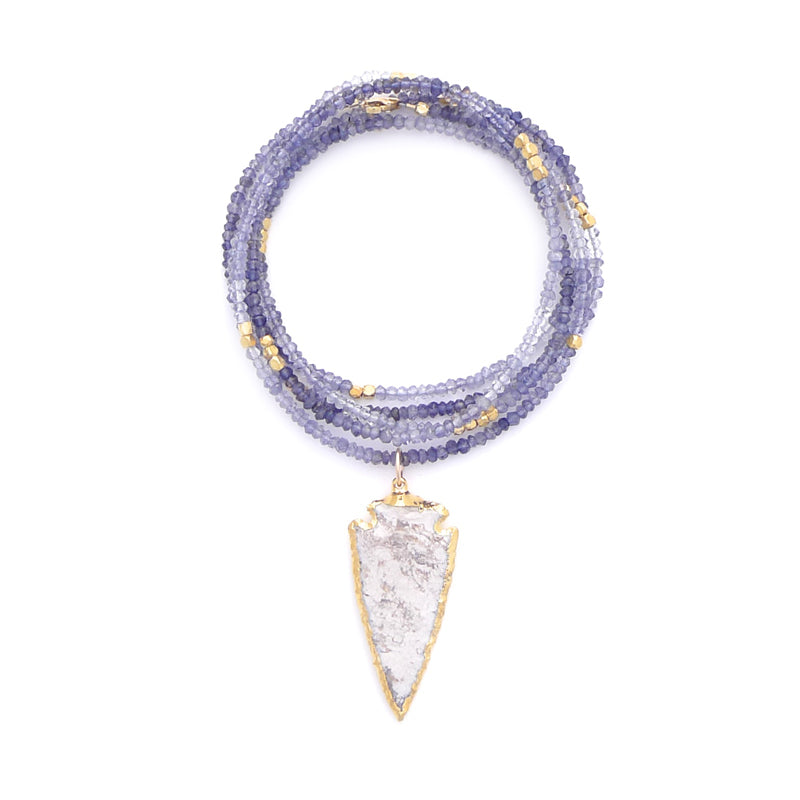 ombre iolite & arrowhead