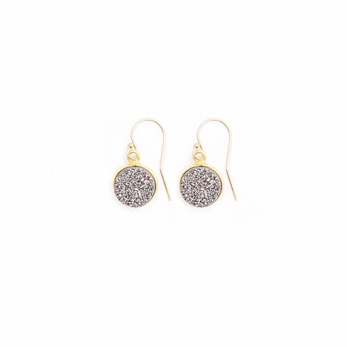 gray druzy drops