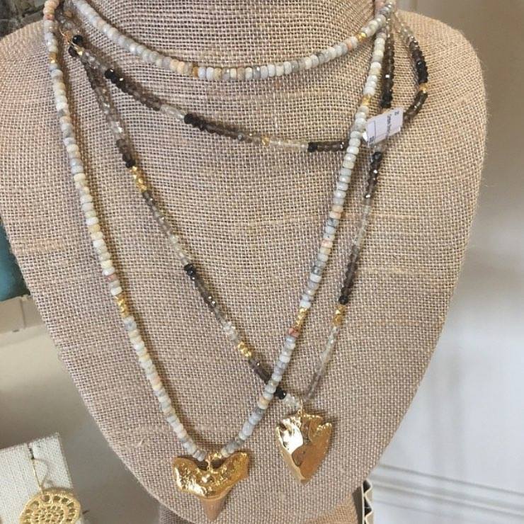 crazy agate & shark tooth