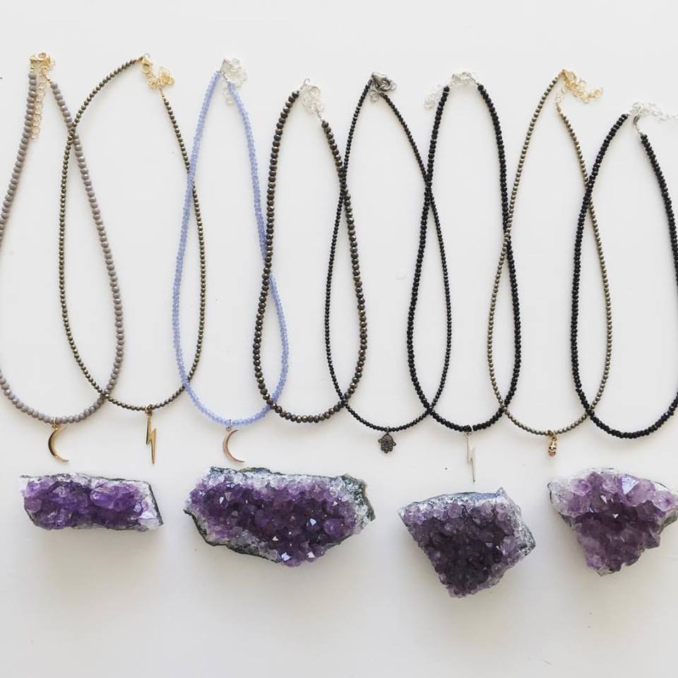 periwinkle chalcedony choker