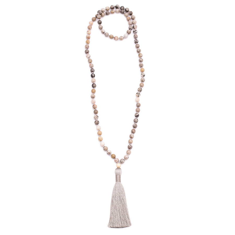 fossil coral & silky tassel
