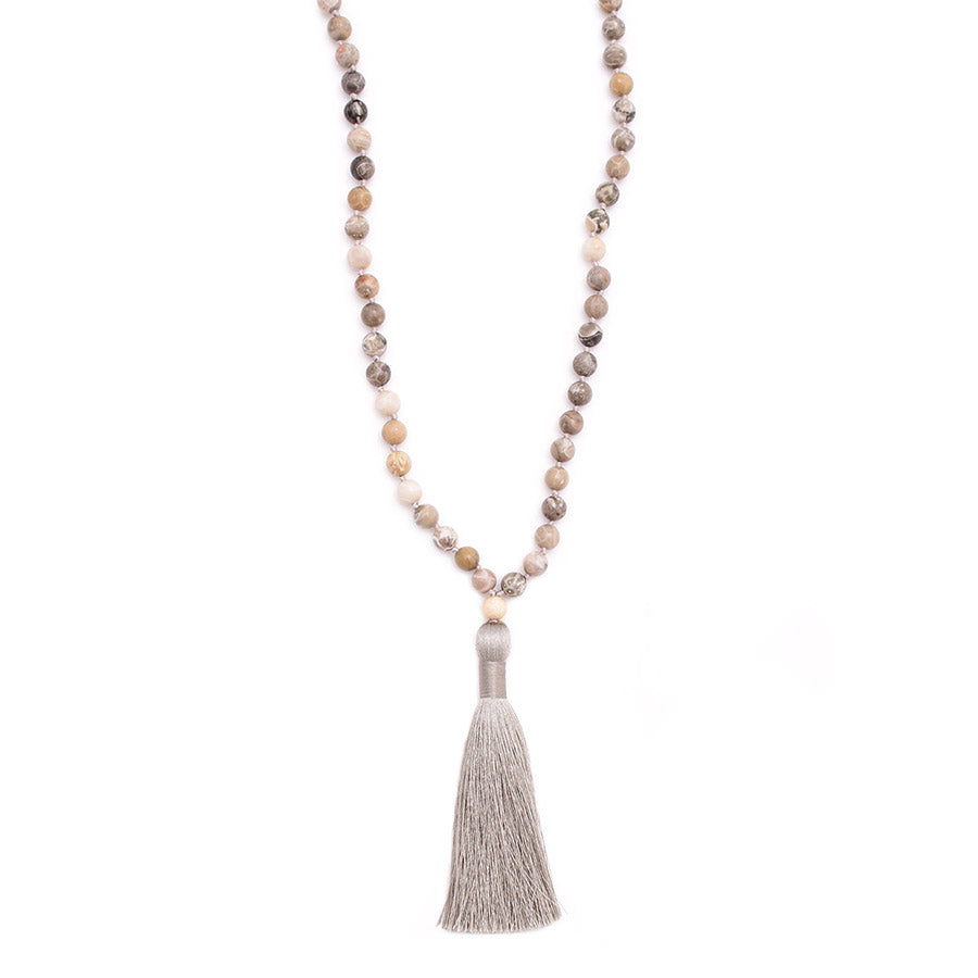 fossil coral & silky tassel