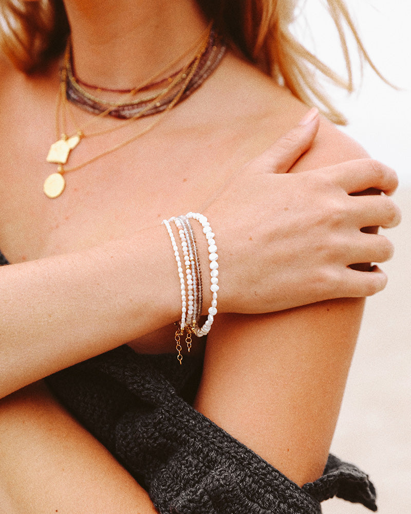 Keshi Pearls Layering Bracelet