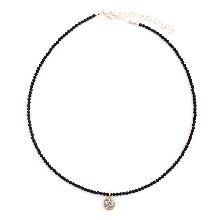 black onyx & gray druzy