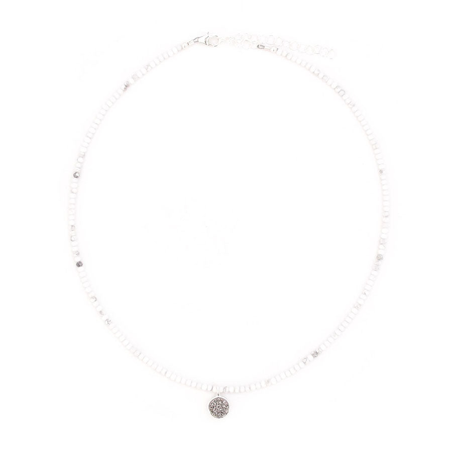 white quartz & mini gray druzy