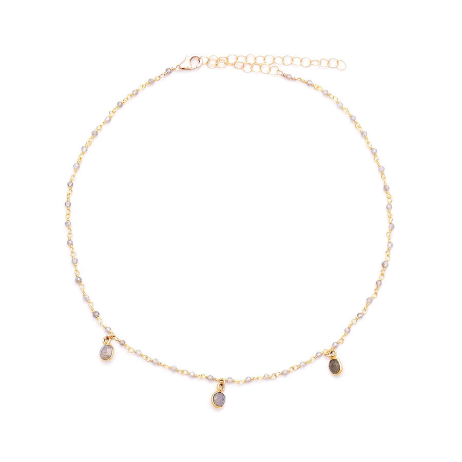 wire-wrap labradorite drops choker