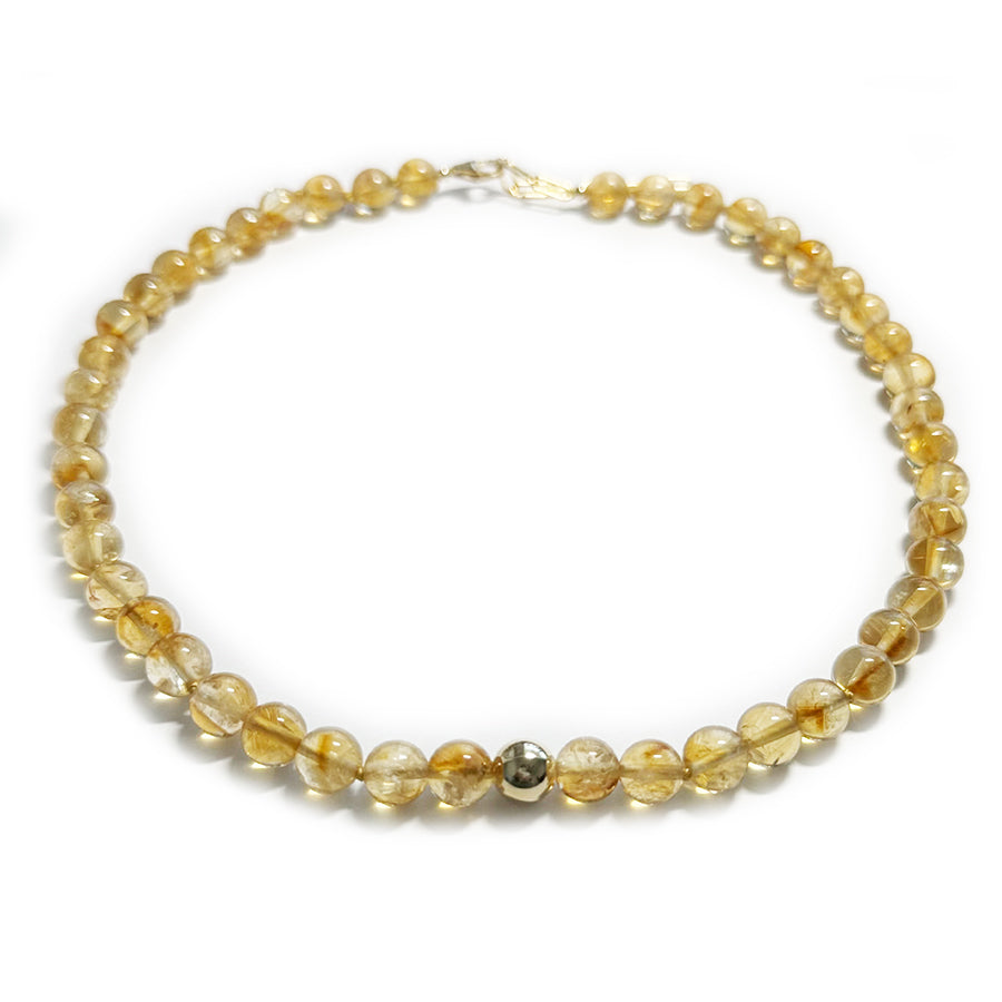 citrine beads & goldfill bead