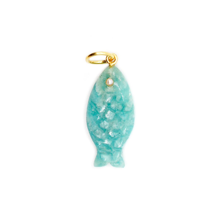Gemstone Fish Pendant
