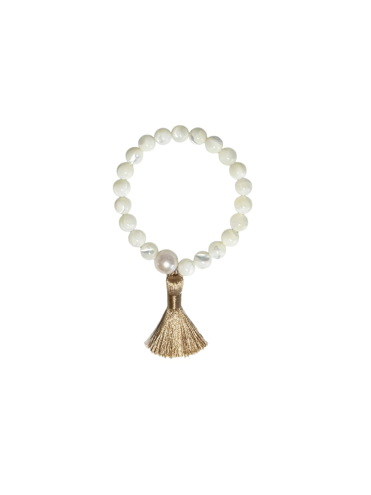 mother-of-pearl tassel bracelet