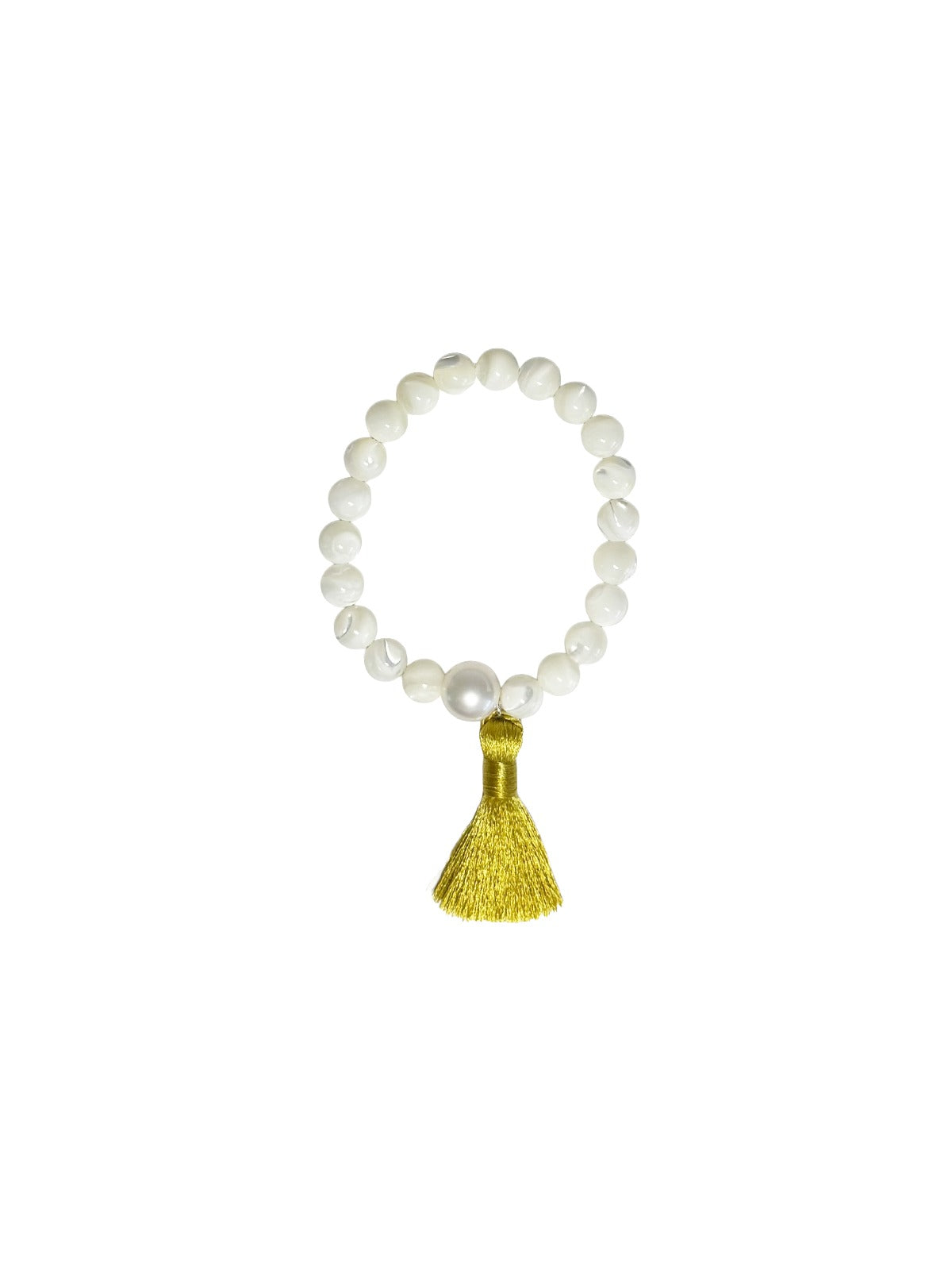 mother-of-pearl tassel bracelet