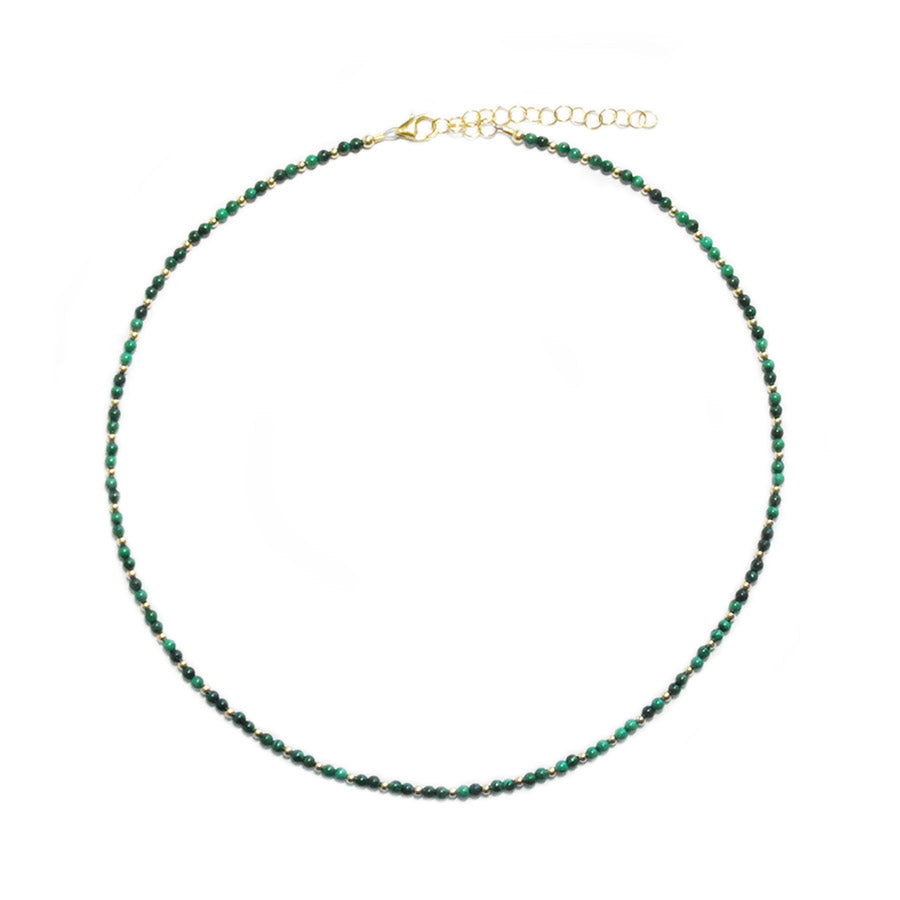 malachite & goldfill mixed pattern necklace