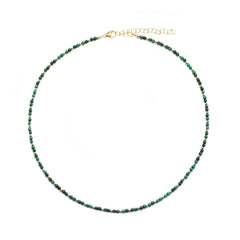 malachite & goldfill mixed pattern necklace