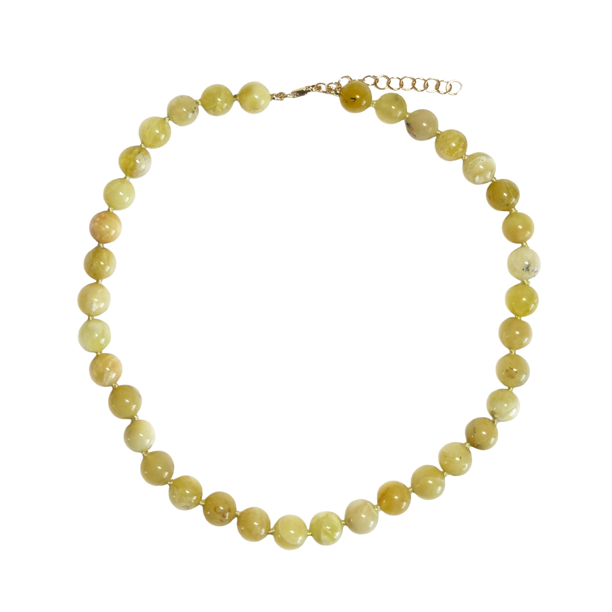 butter yellow opal round beads