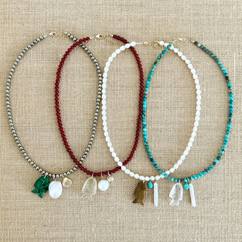 turquoise charm necklace