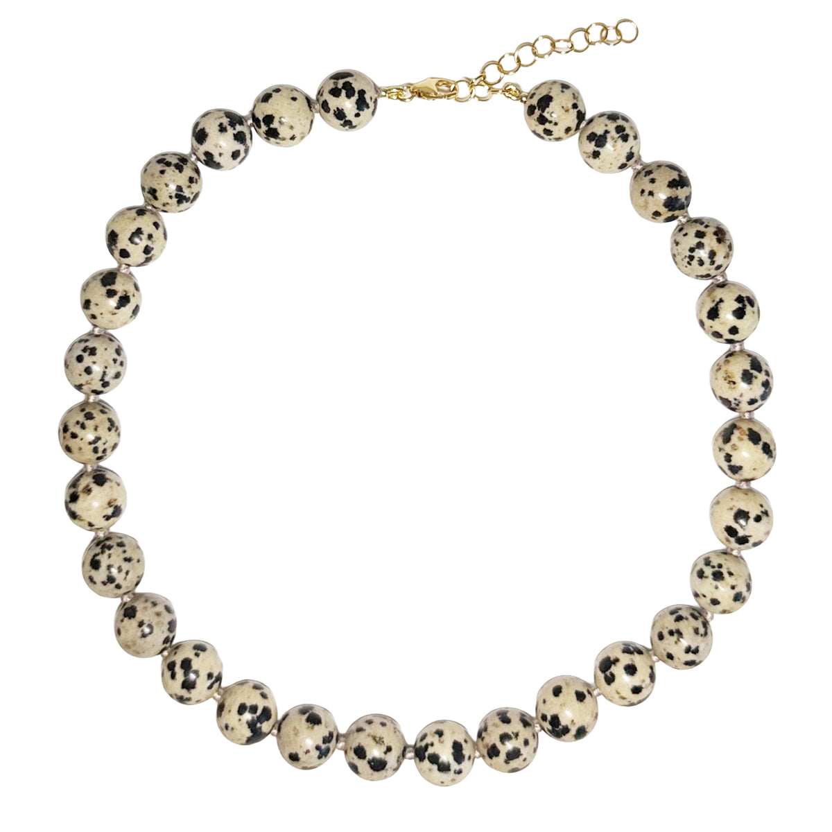 Dalmatian stone round beads