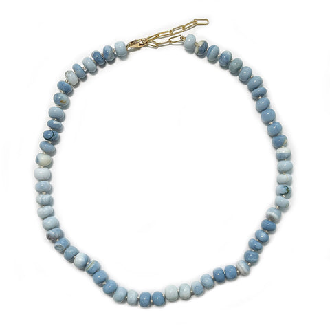Denim Blue Candy Opal Rondelles