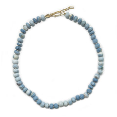 Denim Blue Candy Opal Rondelles