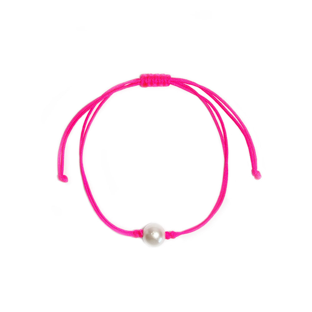 white edison pearl nylon anklet