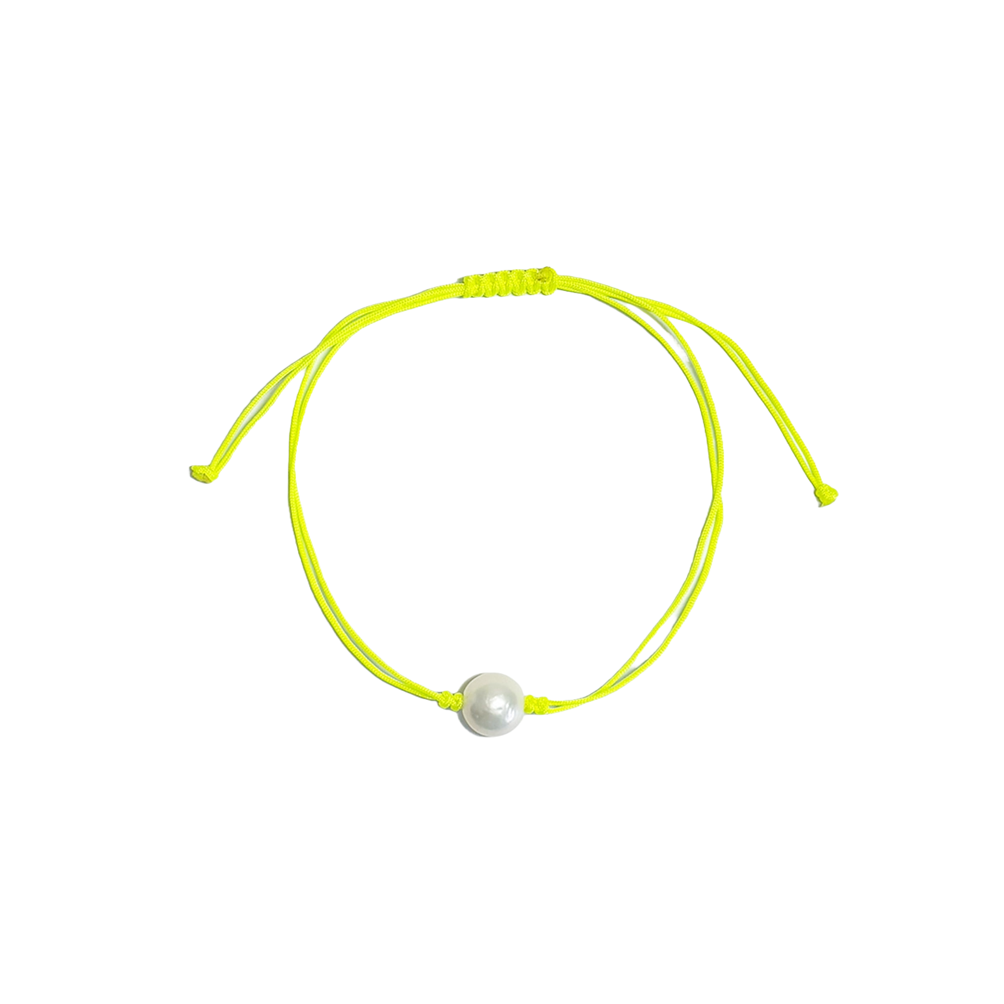 white pearl nylon anklet