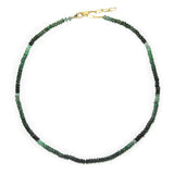ombre emerald rondelle necklace