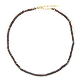 garnet rondelles necklace