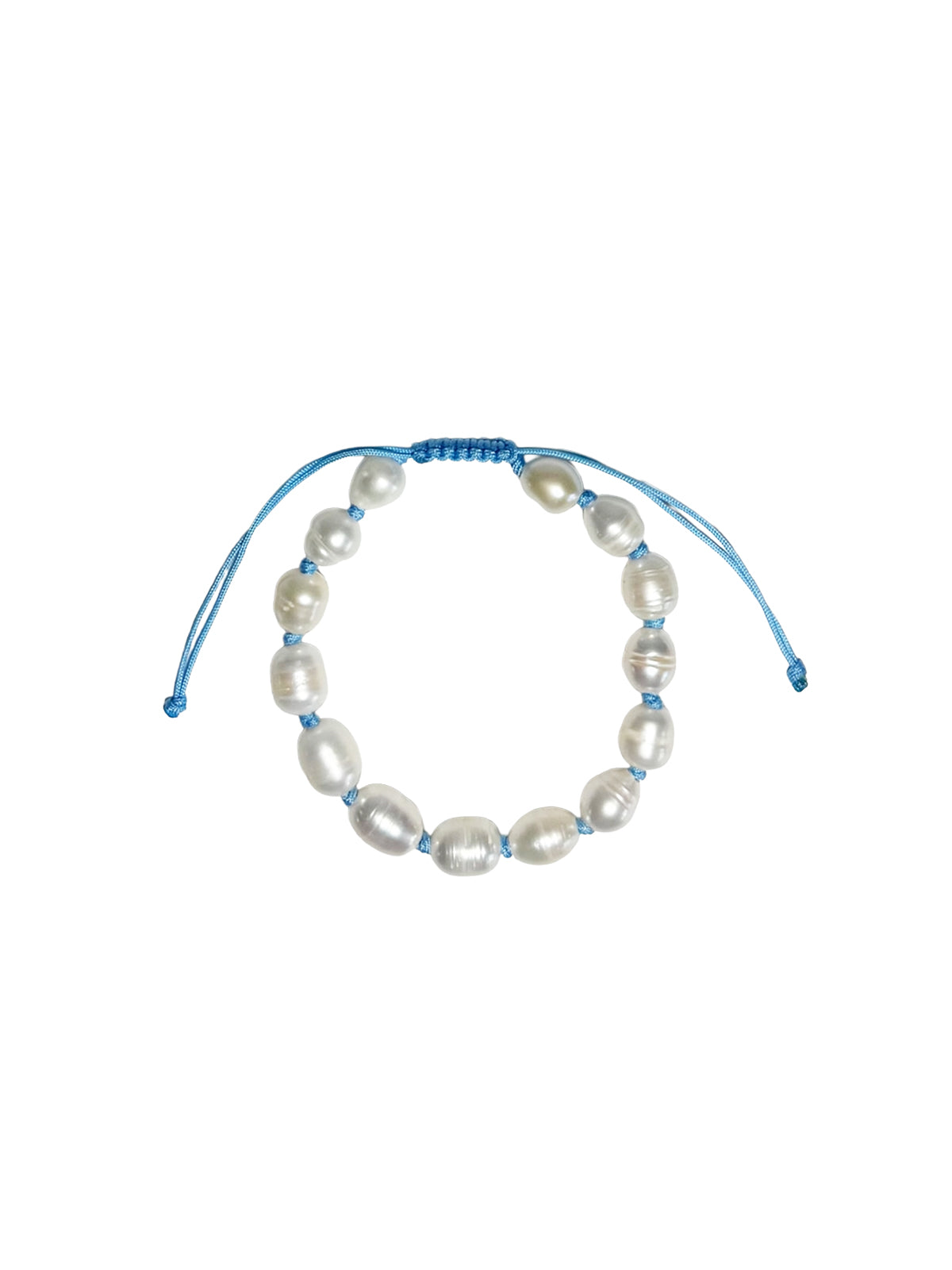 knotted oval pearl bracelet