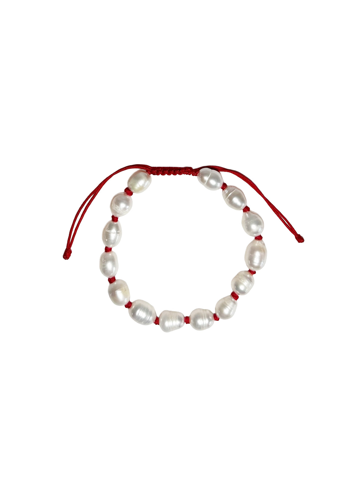 knotted oval pearl bracelet