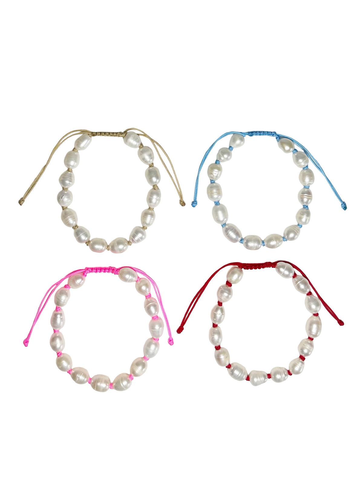 knotted oval pearl bracelet