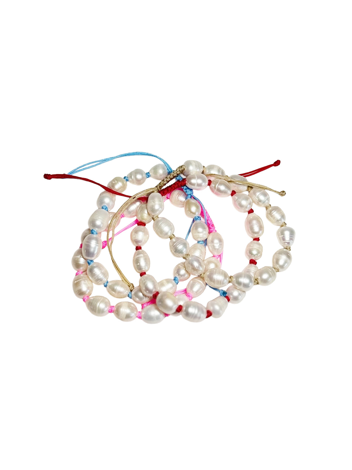 knotted oval pearl bracelet