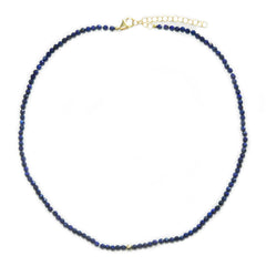 lapis & gf ball necklace