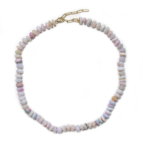 Lavender Candy Opal Rondelles
