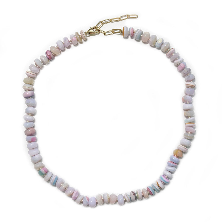 Lavender Candy Opal Rondelles