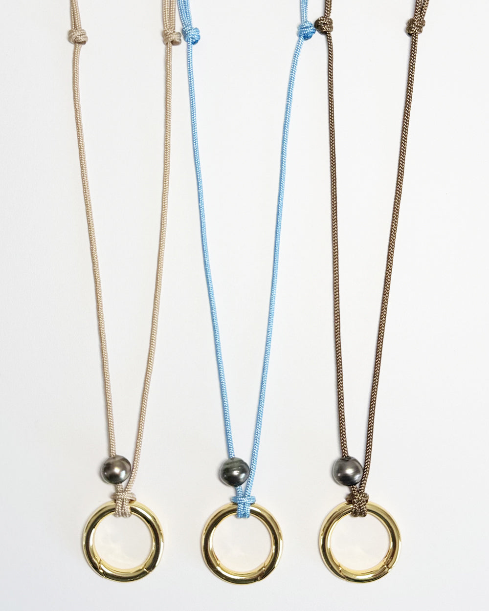 tahitian pearl link cord necklace