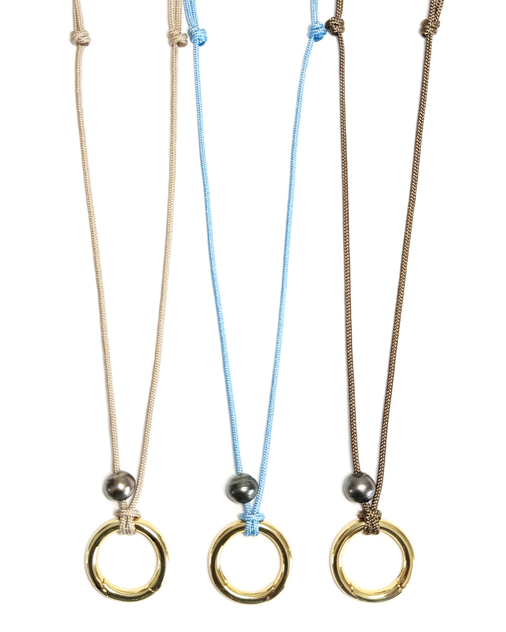 tahitian pearl link cord necklace