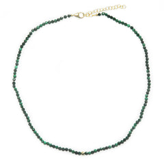 malachite& gf ball necklace